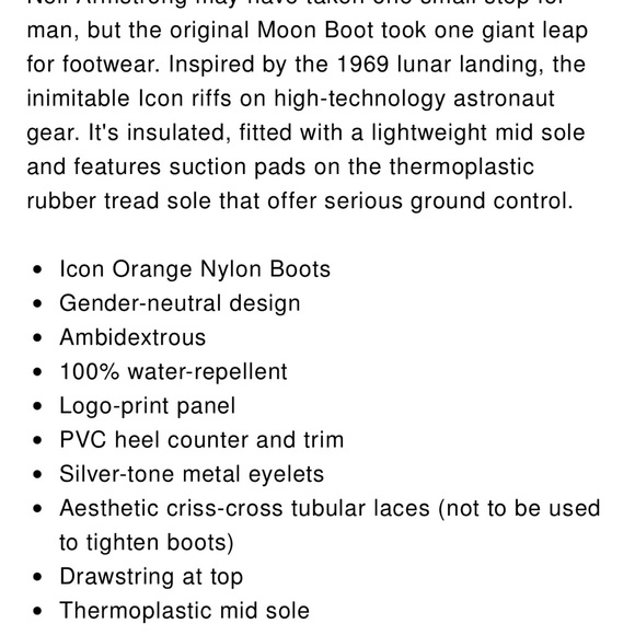 Moon Boot Orange Snow Boots - Picture 5 of 5